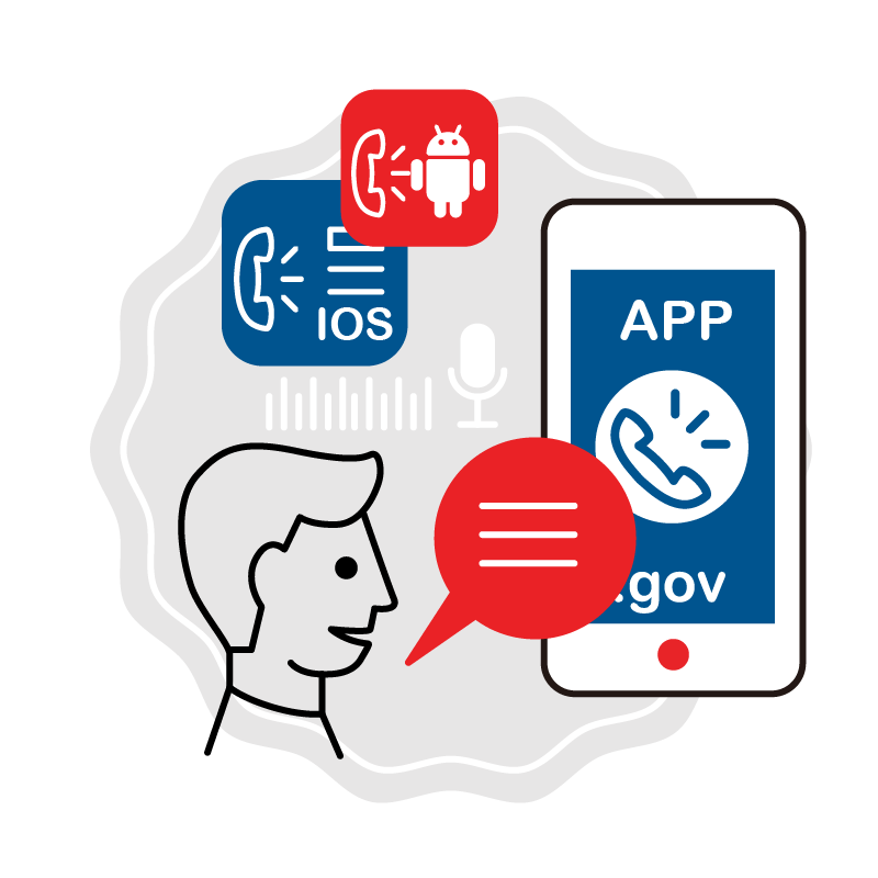 一般規格：便民線上通訊服務－即時通訊App機關通話模組logo圖