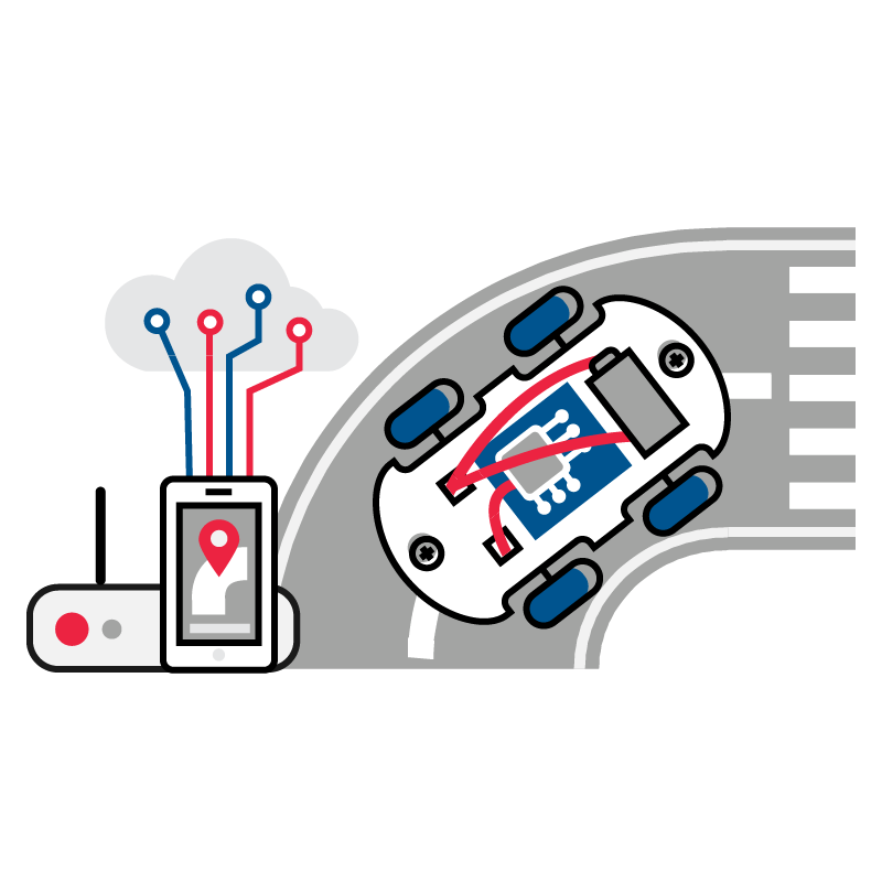 一般規格： 科技領域教材－物聯網自走車logo圖